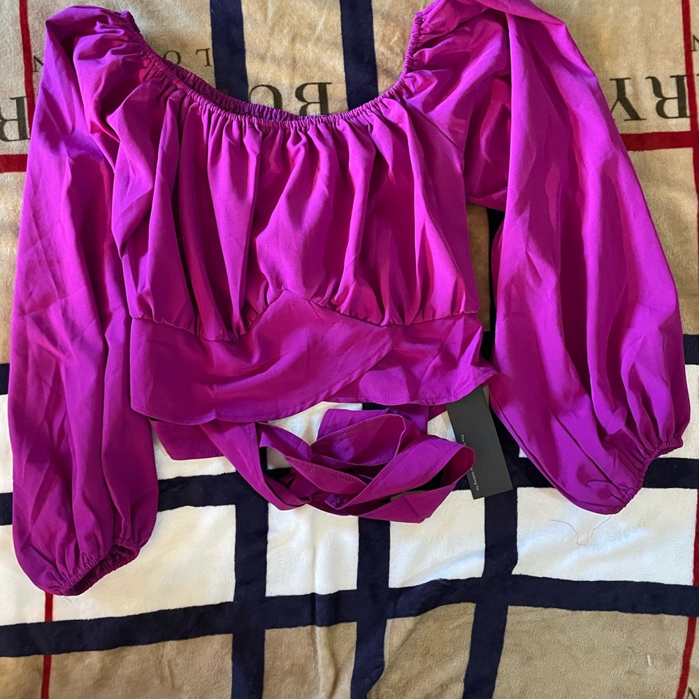 Chic Magenta Off-Shoulder Blouse
